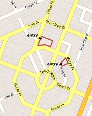 Map to Dunedin car parks